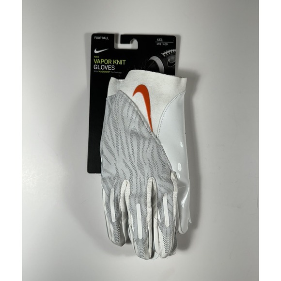 NIKE Vapor Knit 4.0 NFL Receiver Football Gloves White 4XL *NEW* DM0057-154 $73 - Picture 1 of 7